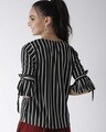 Shop Women Black & White Striped Top-Design