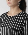 Shop Women Black & White Striped Top