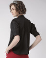 Shop Women Black Comfort Boxy Fit Solid Casual Shirt-Design