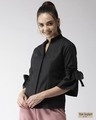 Shop Women Black Solid Casual Shirt-Front