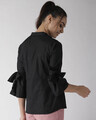 Shop Women Black Solid Casual Shirt-Design