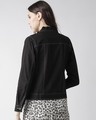 Shop Women's Black Solid Denim Jacket-Design