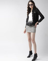 Shop Women's Black Solid Denim Jacket-Full