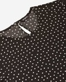 Shop Women Black & White Polka Dot Print Regular Top