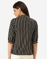 Shop Women Black & White Striped Blouson Top-Design