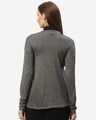 Shop Women's Blue & Grey Self Design Open Front Shrug-Full