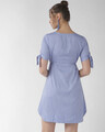 Shop Women Blue & White Polka Dot Print A Line Dress-Design
