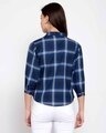 Shop Women's Blue Boxy Checked Casual Shirt-Design