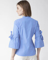 Shop Women Blue Classic Regular Fit Solid Casual Shirt-Design
