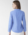 Shop Women Blue Classic Regular Solid Casual Shirt-Design
