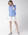 Shop Women Blue Classic Regular Solid Casual Shirt-Full