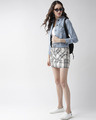 Shop Women's Blue Solid Denim Jacket-Full