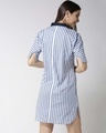 Shop Women Blue & White Striped Shirt Dress-Design