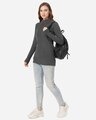 Shop Women's Charcoal Grey Self Design Pullover-Full