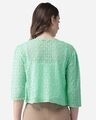 Shop Women Green Lace Open Front Shrug-Full