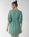 Shop Women Green Solid A Line Dress-Design