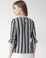 Shop Women's Grey & Black Striped Top-Design