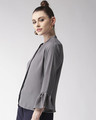 Shop Women Grey Regular Fit Solid Casual Shirt-Design