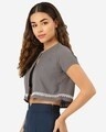 Shop Women's Grey Solid Crop Button Shrug-Design