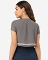 Shop Women's Grey Solid Crop Button Shrug-Full