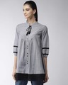 Shop Women Grey Solid Tunic-Design