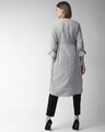 Shop Women's Grey Striped A Line Kurta-Design