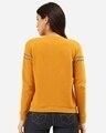 Shop Women's Mustard Yellow & Grey Solid Sweatshirt With Striped Detail-Design