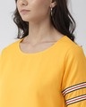 Shop Women's Mustard Yellow Solid Boxy Top