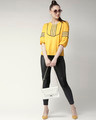 Shop Women's Mustard Yellow Solid Top-Design