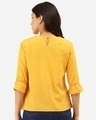 Shop Women Mustard Yellow & White Polka Dot Print Regular Top-Design