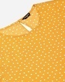 Shop Women Mustard Yellow & White Polka Dot Print Regular Top