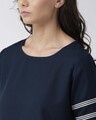 Shop Women's Navy Blue Solid Top