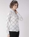 Shop Women Off White & Black Classic Regular Fit Checked Casual Shirt-Design