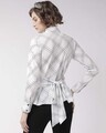 Shop Women Off White & Black Classic Regular Fit Checked Casual Shirt-Full