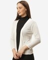Shop Women's Off White Solid Open Front Shrug-Design