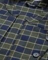 Shop Women's Olive Green & Navy Blue Checked Lightweight Tailored Jacket