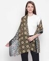 Shop Women Olive Green Printed Stole-Front