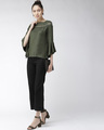 Shop Women's's Olive Green Solid Top-Full