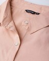Shop Women Peach Coloured Classic Regular Solid Casual Shirt