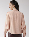 Shop Women's Peach Coloured Solid Contemporary Fit Casual Shirt-Design