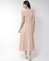 Shop Women Peach Coloured Solid Maxi Dress Women's Peach Coloured Solid Maxi Dress-Full