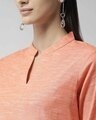 Shop Women's Peach Coloured Solid Straight Kurta