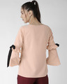 Shop Women's Peach Coloured Solid Top-Design