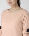 Shop Women's Peach Coloured Solid Top
