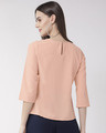 Shop Women's Peach Coloured Solid Top-Design