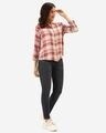 Shop Women Pink & Off White Checked Casual Shirt-Full