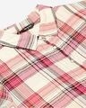 Shop Women Pink & Off White Checked Casual Shirt