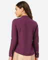 Shop Women Purple Contemporary Fit Solid Casual Shirt-Design
