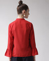 Shop Women's Red Regular Fit Solid Casual Shirt-Full