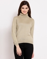 Shop Women's Beige Regular Fit Sweater-Front